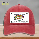 Cheyenne River Sioux Flag Novelty License Plate Hat Unconstructed Cotton / Red