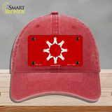 Oglala Sioux Tribe Flag Novelty License Plate Hat Unconstructed Cotton / Red