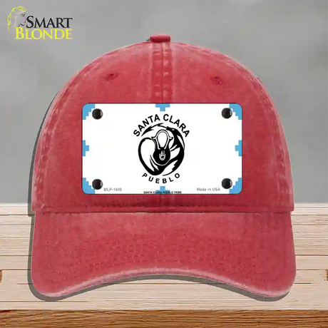 Santa Clara Pueblo Flag Novelty License Plate Hat Unconstructed Cotton / Red