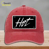 Hot Novelty License Plate Hat Unconstructed Cotton / Red