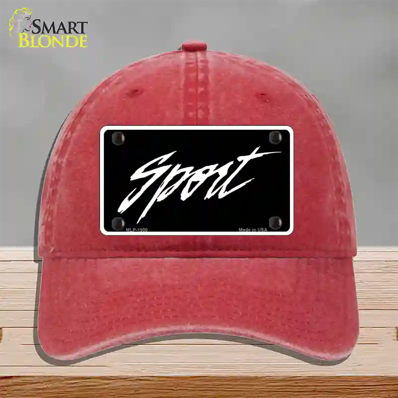 Sport Novelty License Plate Hat Unconstructed Cotton / Red