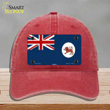 Tasmania Flag Novelty License Plate Hat Unconstructed Cotton / Red