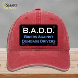 B.A.D.D. Novelty License Plate Hat Unconstructed Cotton / Red