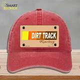 Dirt Track Racing Novelty License Plate Hat Unconstructed Cotton / Red