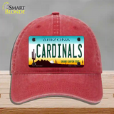 Cardinals Arizona State Novelty License Plate Hat Unconstructed Cotton / Red