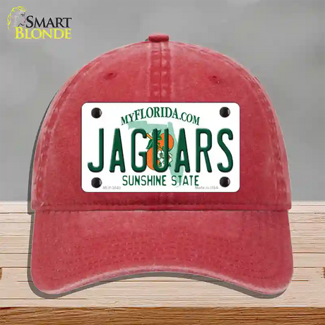 Jaguars Florida State Novelty License Plate Hat Unconstructed Cotton / Red