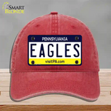 Eagles Pennsylvania State NoveltyNovelty License Plate Hat Unconstructed Cotton / Red