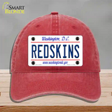 Redskins Washington State Novelty License Plate Hat Unconstructed Cotton / Red