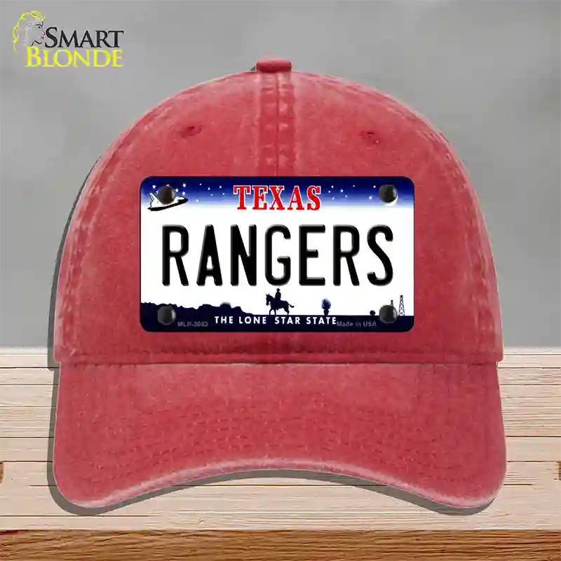 Rangers Texas State Novelty License Plate Hat Unconstructed Cotton / Red