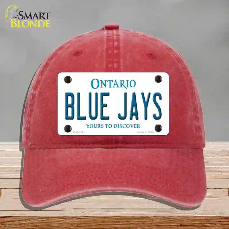 Blue Jays Toronto Canada Province Novelty License Plate Hat Unconstructed Cotton / Red