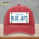 Blue Jays Toronto Canada Province Novelty License Plate Hat Unconstructed Cotton / Red