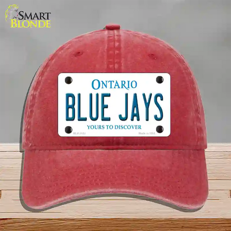 Blue Jays Toronto Canada Province Novelty License Plate Hat Unconstructed Cotton / Red