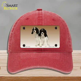 Cavalier King Charles Spaniel Dog Novelty License Plate Hat Unconstructed Cotton / Red