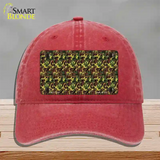 Camouflage Novelty License Plate Hat Unconstructed Cotton / Red