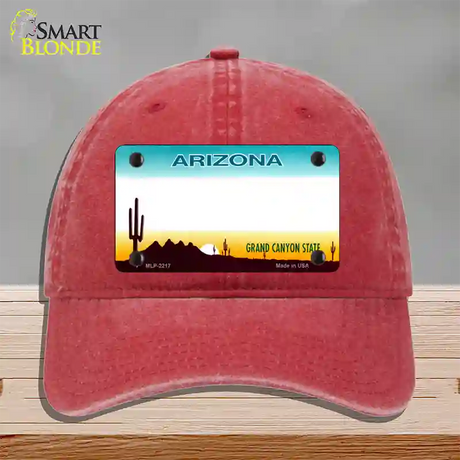 Arizona State Blank Novelty License Plate Hat Unconstructed Cotton / Red / Arizona Sunset (2217):https | Clean | Yes