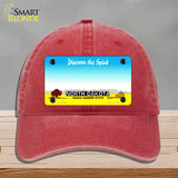 North Dakota State Blank Novelty License Plate Hat Unconstructed Cotton / Red