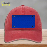 Diamond Blue Novelty License Plate Hat Unconstructed Cotton / Red