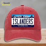 Islanders New York State Novelty License Plate Hat Unconstructed Cotton / Red