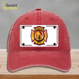 Firefighters Wife Novelty License Plate Hat Unconstructed Cotton / Red