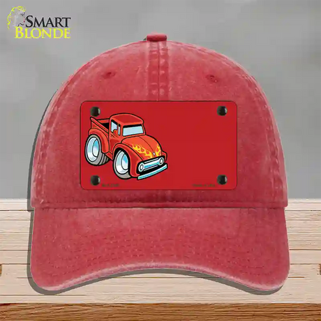 Cartoon Classic Effie Offset Novelty License Plate Hat Unconstructed Cotton / Red