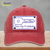 Your Key To Salvation Novelty License Plate Hat Unconstructed Cotton / Red