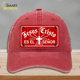 Jesus Cristo Novelty License Plate Hat Unconstructed Cotton / Red