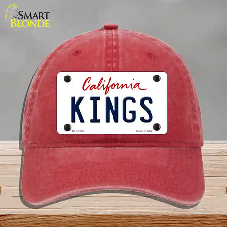 Kings California Novelty License Plate Hat Unconstructed Cotton / Red