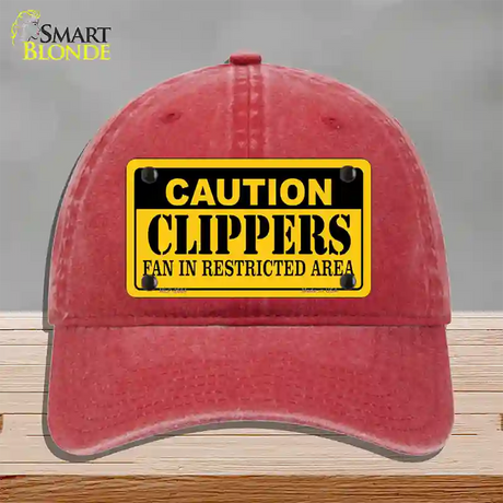 Caution Clippers Fan Novelty License Plate Hat Unconstructed Cotton / Red