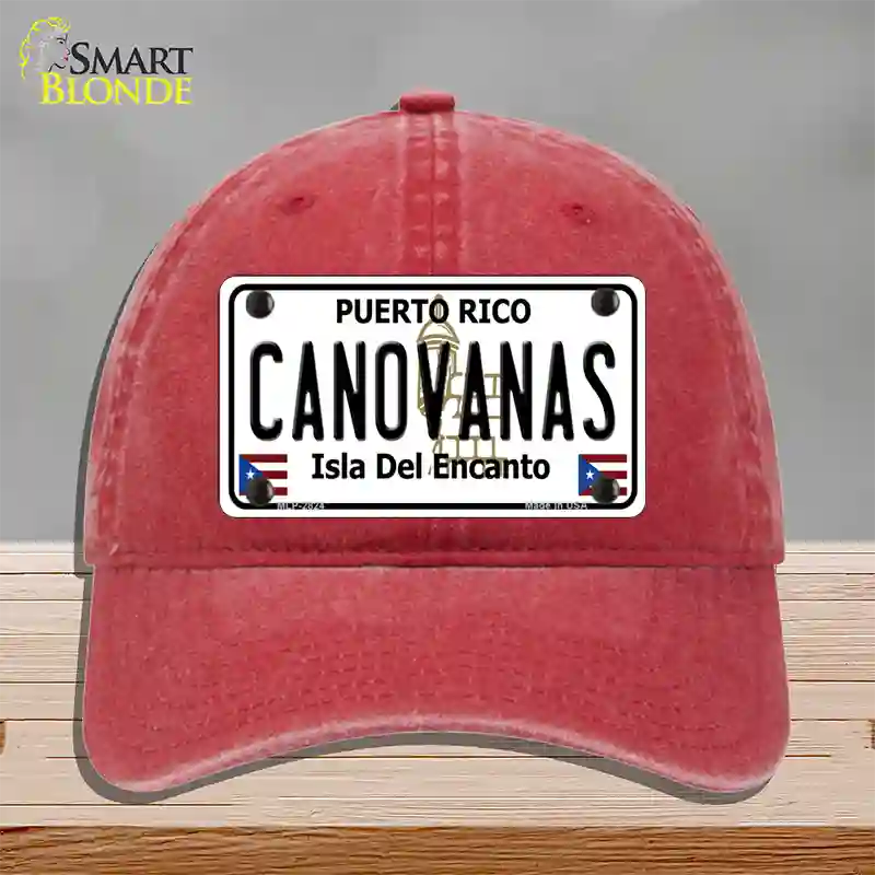 Canovanas Puerto Rico Novelty License Plate Hat Unconstructed Cotton / Red