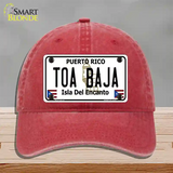 Toa Baja Puerto Rico Novelty License Plate Hat Unconstructed Cotton / Red