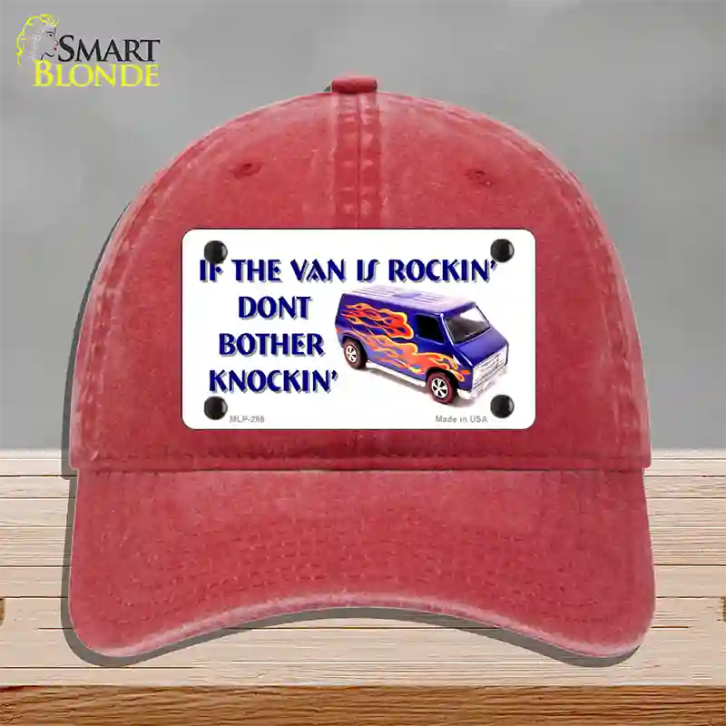 If Vans Rockin Novelty License Plate Hat Unconstructed Cotton / Red