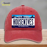 Housewives New York Novelty License Plate Hat Unconstructed Cotton / Red