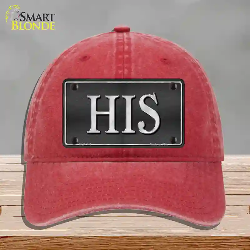 HIS Novelty License Plate Hat Unconstructed Cotton / Red