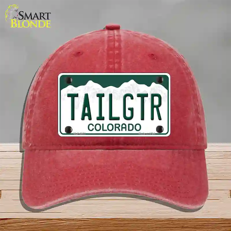 Tailgtr Colorado Novelty License Plate Hat Unconstructed Cotton / Red