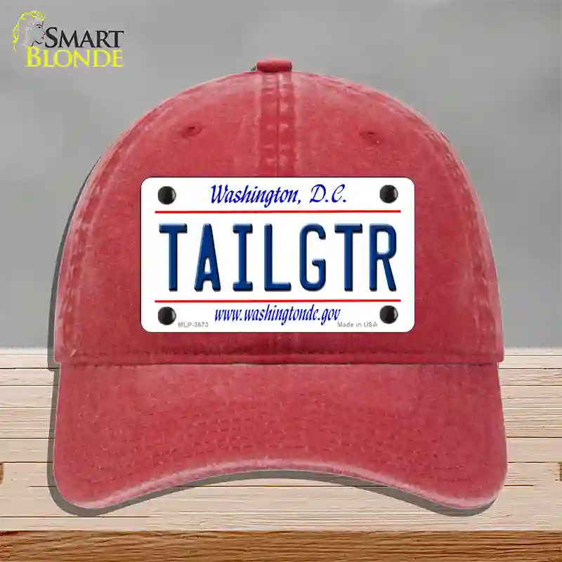 Tailgtr Washington DC Novelty License Plate Hat Unconstructed Cotton / Red