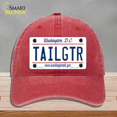 Tailgtr Washington DC Novelty License Plate Hat Unconstructed Cotton / Red