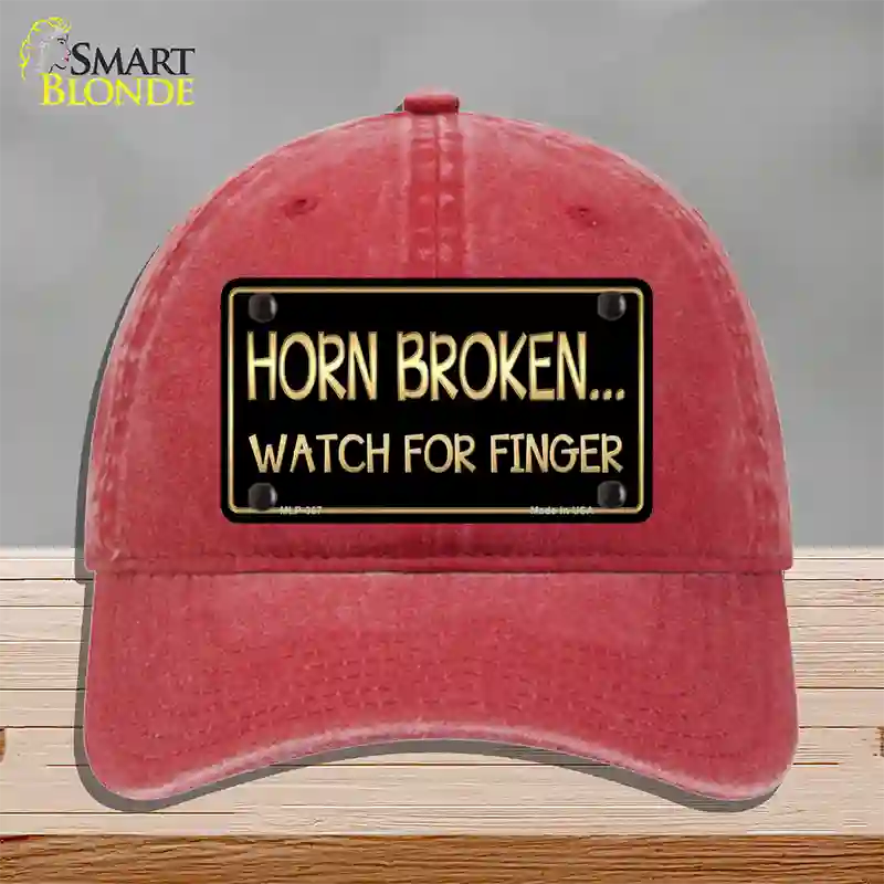 Horn Broken Watch For Finger Novelty License Plate Hat Unconstructed Cotton / Red