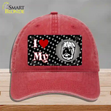 I Love My Chinese Shar Pei Novelty License Plate Hat Unconstructed Cotton / Red