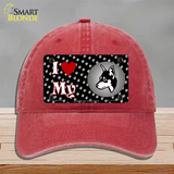 I Love My Miniature Pinscher Novelty License Plate Hat Unconstructed Cotton / Red