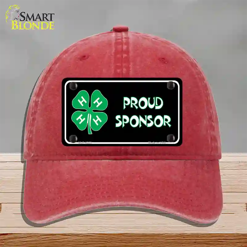 4-H Proud Sponsor Novelty License Plate Hat Unconstructed Cotton / Red