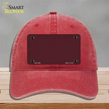 Burgundy Novelty License Plate Hat Unconstructed Cotton / Red
