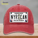 Nyrican Puerto Rico Novelty License Plate Hat Unconstructed Cotton / Red