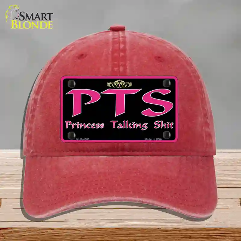 P.T.S. Novelty License Plate Hat Unconstructed Cotton / Red