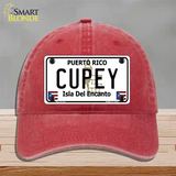 Cupey Puerto Rico Novelty License Plate Hat Unconstructed Cotton / Red