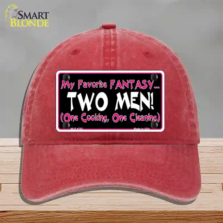 My Favorite Fantasy Novelty License Plate Hat Unconstructed Cotton / Red