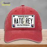 Hato Rey Puerto Rico Novelty License Plate Hat Unconstructed Cotton / Red