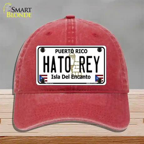 Hato Rey Puerto Rico Novelty License Plate Hat Unconstructed Cotton / Red