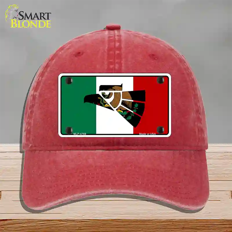 Made In Mexico Flag Novelty License Plate Hat Unconstructed Cotton / Red