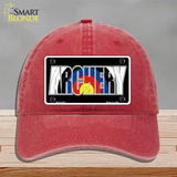 Archery Novelty License Plate Hat Unconstructed Cotton / Red