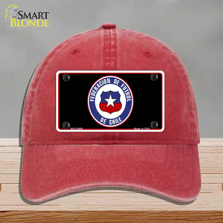 Federacion De Futbol De Chili Flag Novelty License Plate Hat Unconstructed Cotton / Red